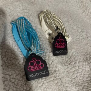 Paparazzi Blue and Cream Wrap Bracelets